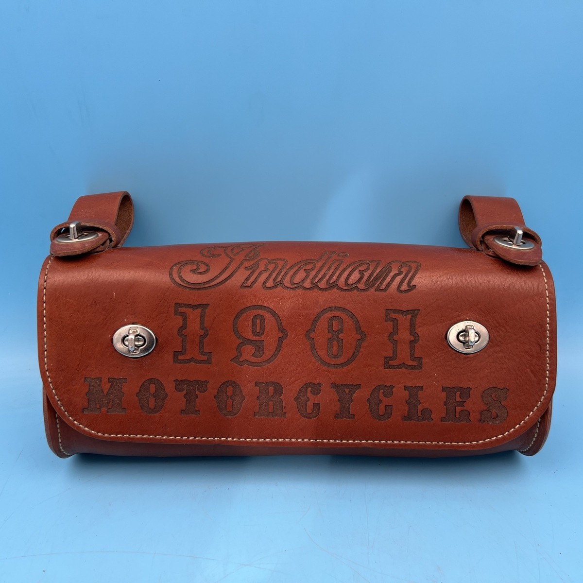 Indianフリンジポーチ 90‘ Hand Made 新品 Indian Motorcycle Tan Engraved 1901 Tool Bag - Vintage | eBay