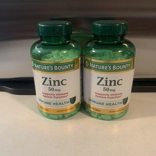 2- Nature's Bounty Zinc 50mg 400 ct. Supports immune health-exp. 2028