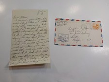 WW2 Letter 1944 384th Bomb Group Blythe California Air Force Paper War VTG WWII