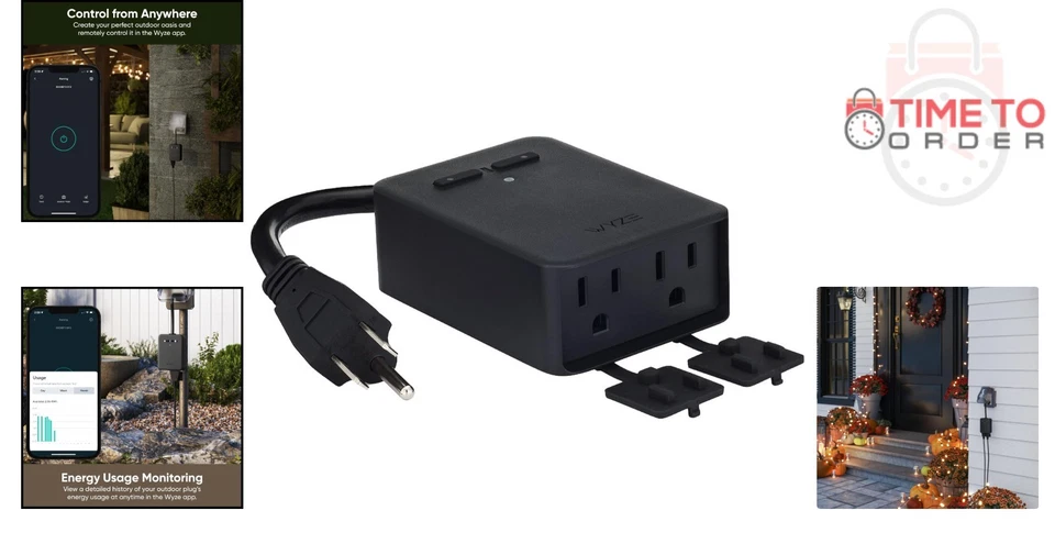 Enchufe Inteligente Exterior Goma WiFi Alexa Google IFTTT Monitoreo de Energía Foto 2 de 4