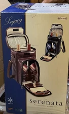 Picnic Time Legacy Waxed Canvas Insulated Wine Tote Khaki Green