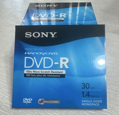 6 Pk Sony Handycam Mini DVD-R Disc 30 min 1.4GB Scratch/Stain Resistant DMR30H1H