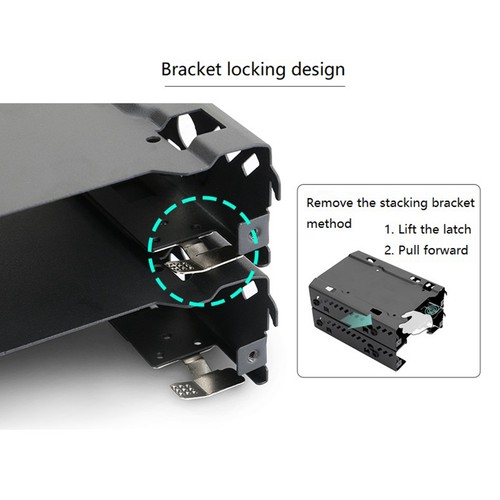 2Er-Pack Stapelbare 3,5/2,5---GehäUse HDD-Festplatten-Montageh3682 - Bild 7 von 10