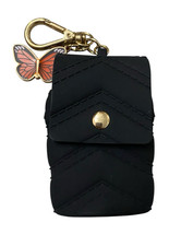 Bath  Body Works Black Purse Holder Butterfly Charm Clip On Pocket - Bac Holder