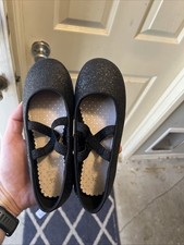 Dream Pairs Girls Size 12 Black Sparkly Ballet Flats