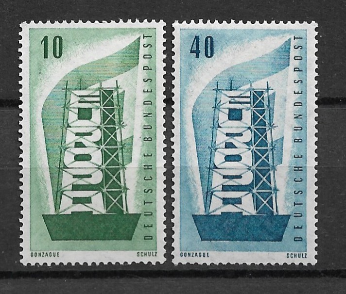 1956 Germany Sc748-9 Europa C/S of 2 MNH