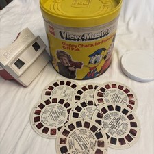 Vintage GAF View Master Walt Disney Gift Pak With Reels And Storage Box Working 