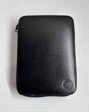 PALM PILOT III Vintage Black Leather Case Cover Zip Card Slots