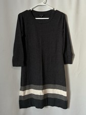 Banana Republic Gray Preppy Stockholm Colorblock Sweater Knit Dress Sz M
