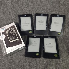 Bundle of 5 Kobo Wireless eReaders, Wi-Fi, 6in - Black Damaged For Parts