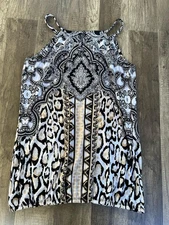 Black and white INC International Concepts halter top #halterneck sizeXS  #241