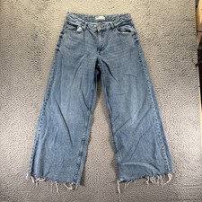 Bershka Jeans Womens 8 Blue Cotton Denim Wide...