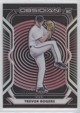 2021 Panini Chronicles Obsidian Electric Etch Red 14/25 Trevor Rogers #20 7fq