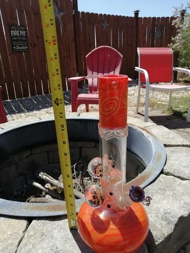 Hookah HVY 14" Old School Tobacco Water Pipe Bong With Padded Travel Bag