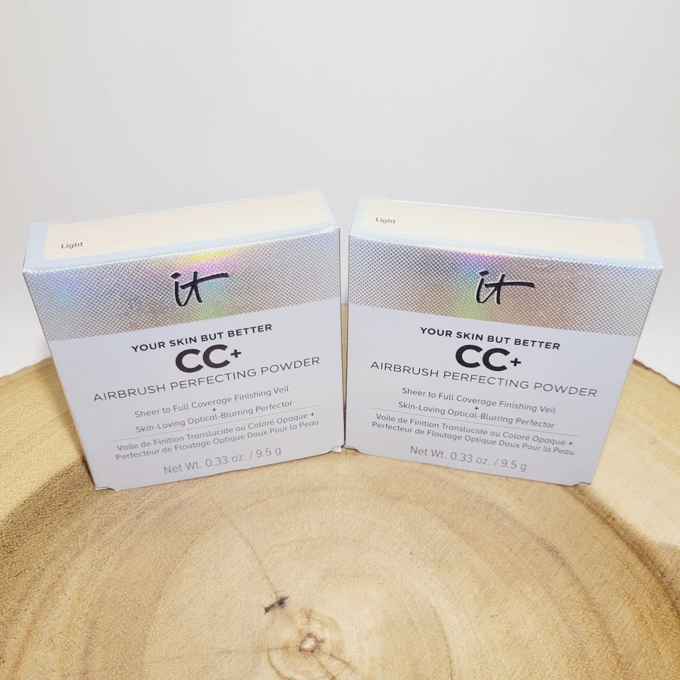 2x it Cosmetics YOUR SKIN BUT BETTER CC+ Airbrush Perfecting Powder (Light) - Image 2 of 4