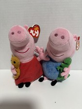 Ty Beanie Babies Peppa Pig and George Plush
