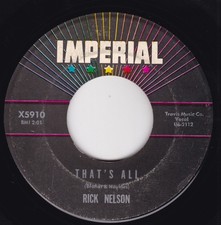 Rock & Roll--Rick Nelson ?? That's All / I'm In Love Again  - HEAR !!