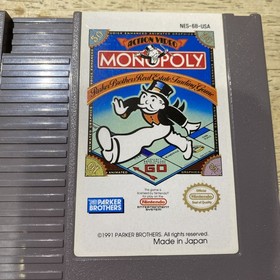 Monopoly (Nintendo, NES) Cartridge & Manual