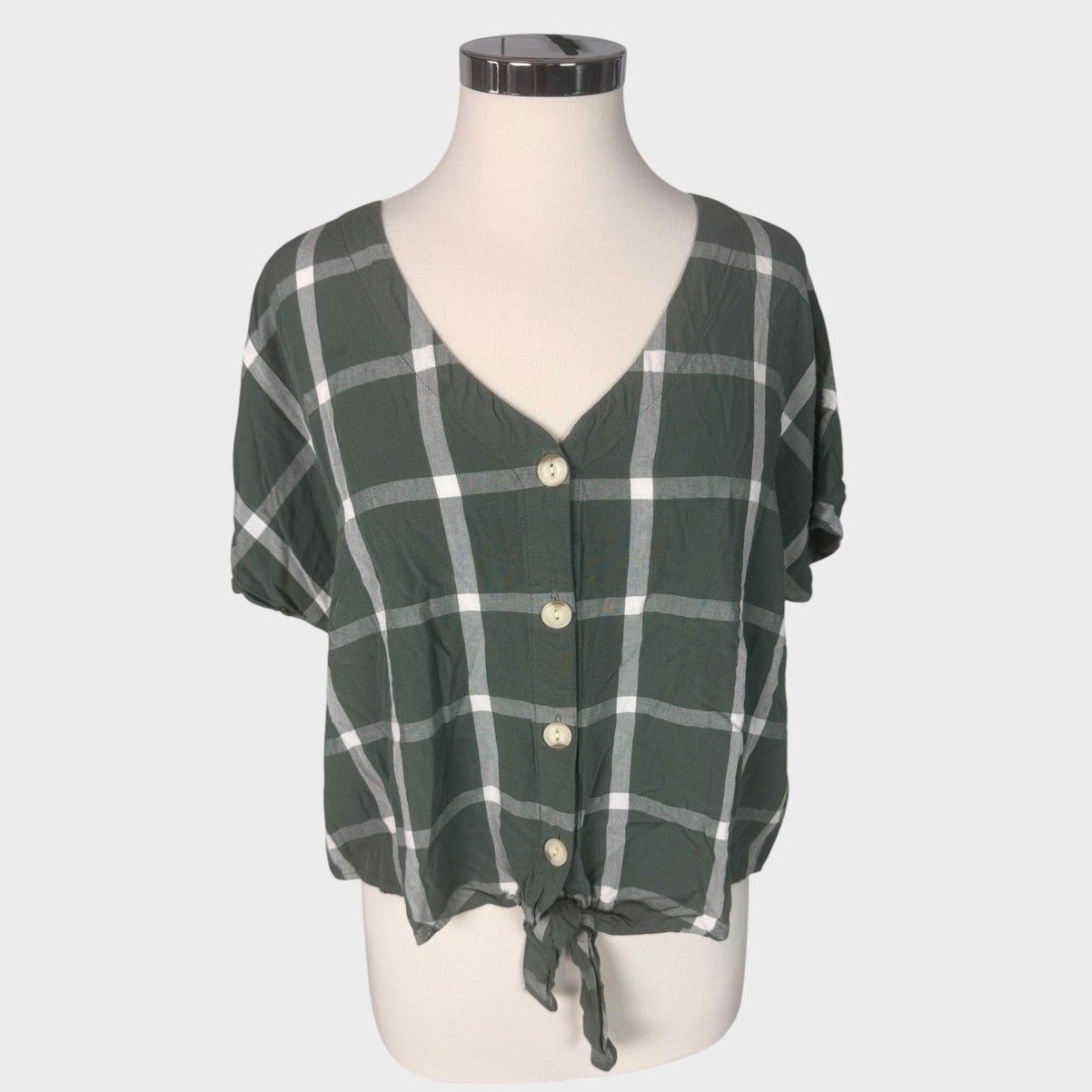 Universal Thread Green Windowpane Print Large But… - image 2