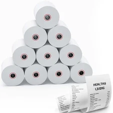 Thermal Receipt Paper Rolls, 3-1/8 x 230ft Thermal Paper, POS Cash Register P...