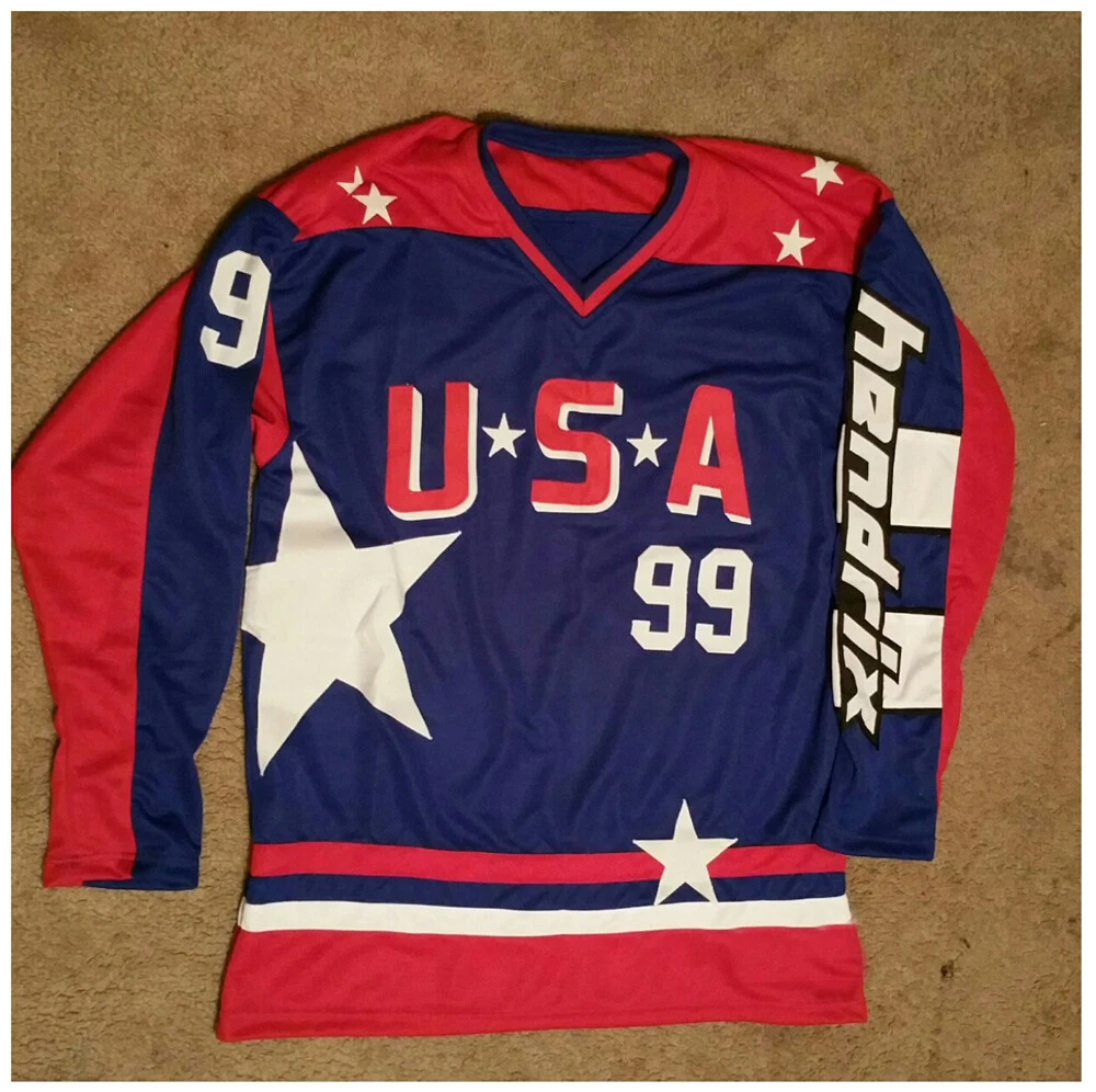 Movie Mighty Ducks Adma Banks #99 USA Hockey Jerseys Sewn Custom Names Blue eBay