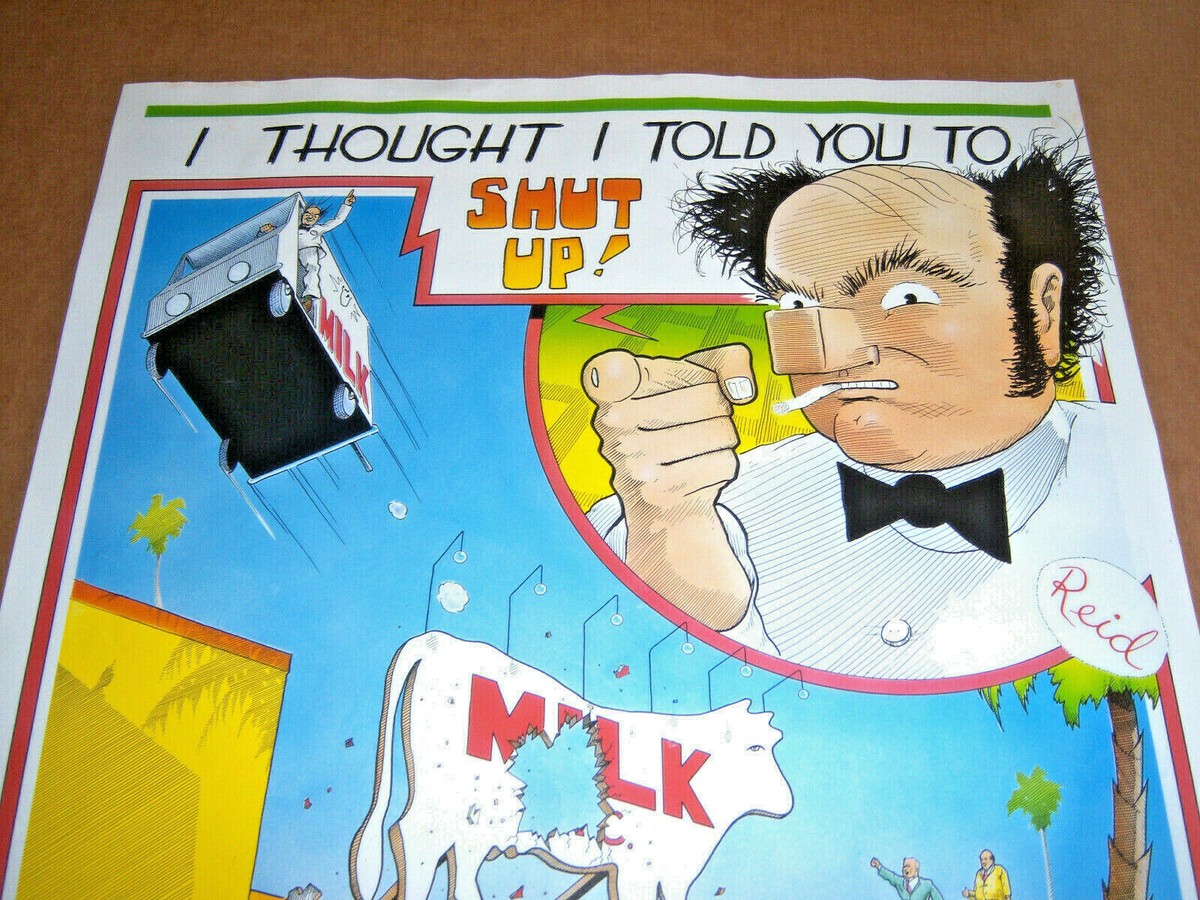 美品　マキシムフレイマン　マキシムスィートⅡ　リトグラフ　絵 Reid Fleming World's Toughest Milkman Poster 1988 David Boswell