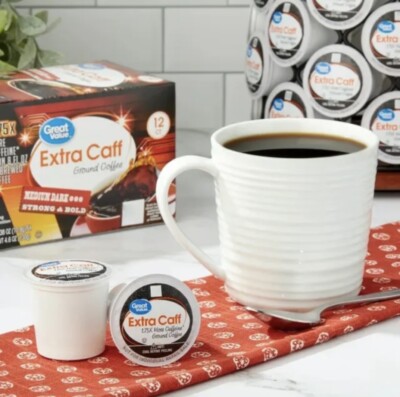 Great Value Extra-Caff 1.75x Caffeine Medium-Dark Roast Mix K-Cups