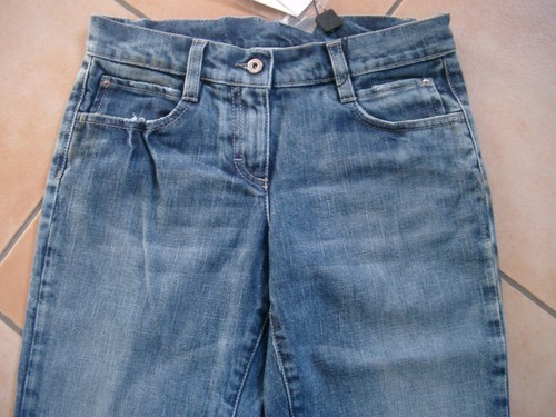 (C289) Dolce & Gabbana Girls Hose dirty used look Jeans mit Logo Plakette gr.140 - Picture 3 of 4