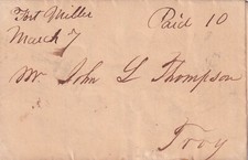 1829 Fort Miller New York m/s - 1pg letter John Pattison to John Thompson, Troy