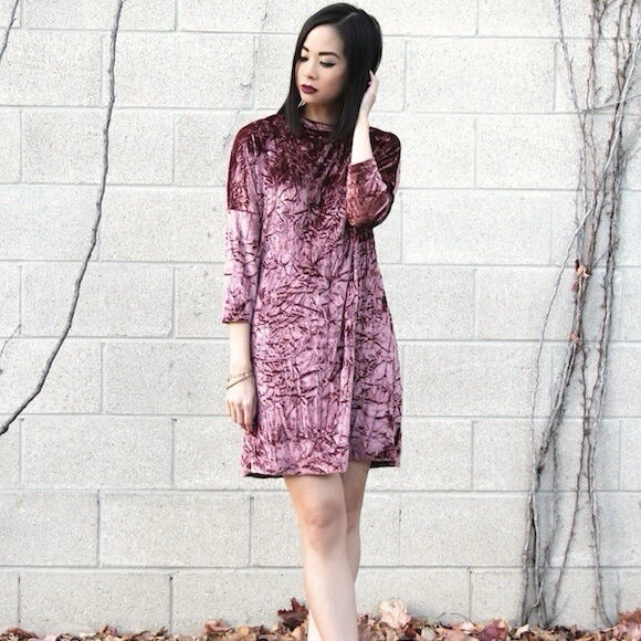 90s pink velvet dress Zara Dusty Rose Crushed Mini Whimsigoth Size Small Women's Blue Party & Web Collection: Luxe for less Color:Antique Rose A sharper vintage mood