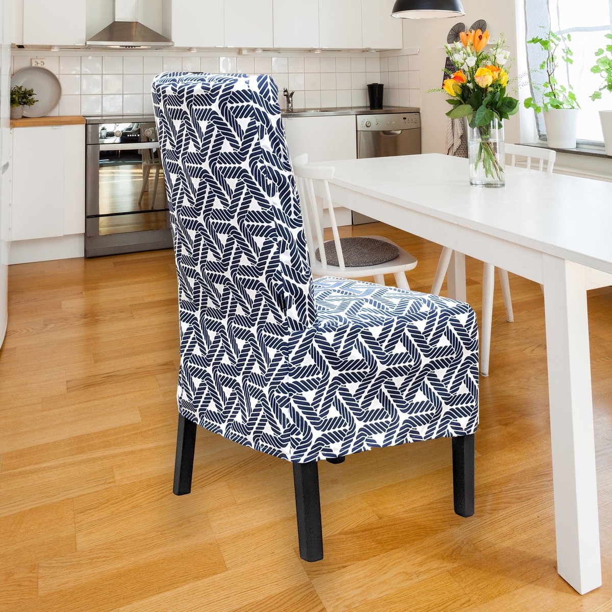 SALE IKEA Bergmund Dining Chair Cover, Navy Rope