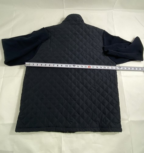 NWT Haggar Men's Blue Quilted Sweater Sleeves Full Zip Lined Jacket Size Large! - Picture 7 of 9