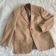 Botany 500 Khaki 100 Camel s Hair Two Button Blazer, size 46R