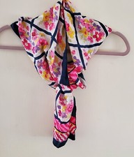 Vintage Echo 70s Floral Rectangular Scarf Retro Multi Colors 44" x 14"