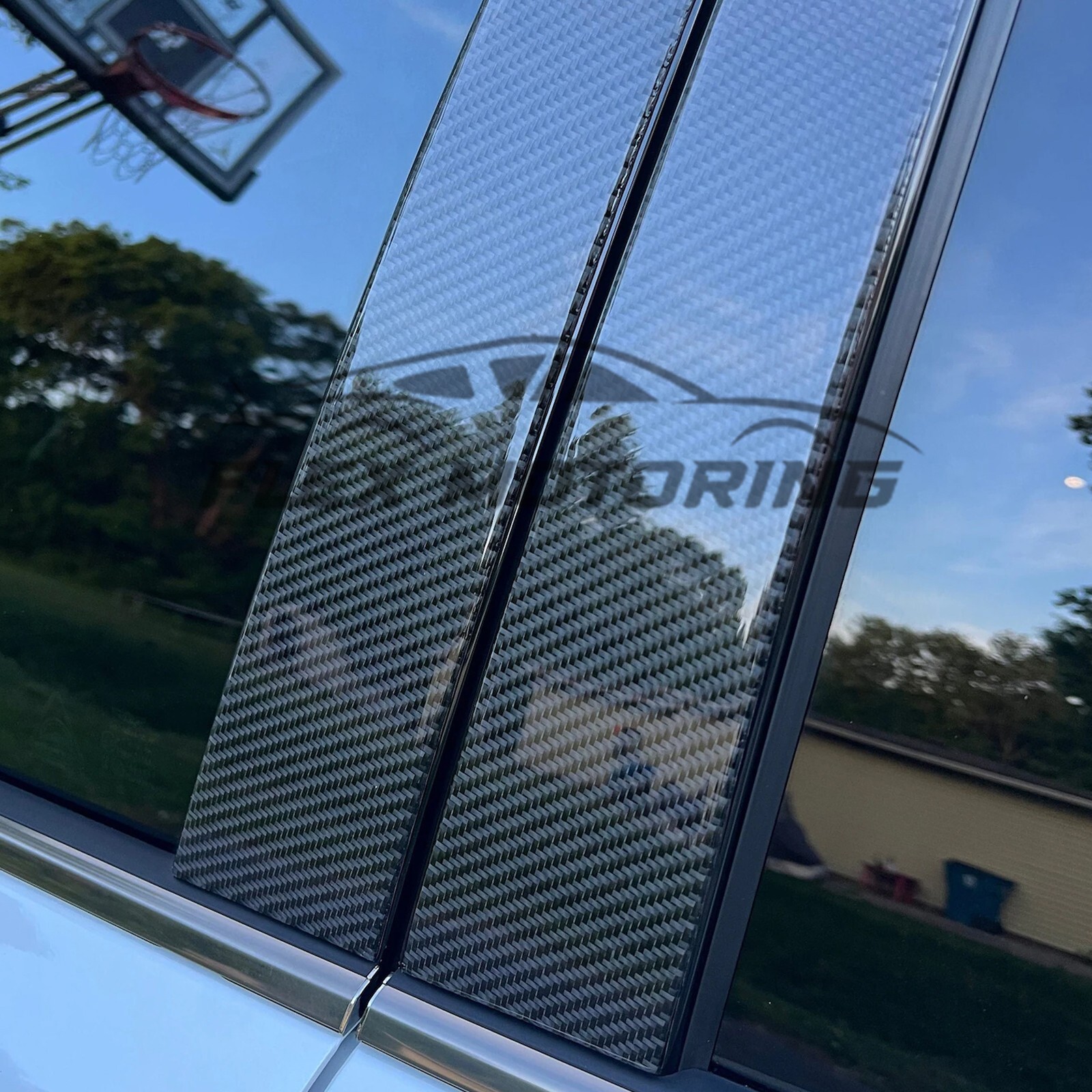USA Made Real Carbon Fiber Pillar Post Trim 8PC FOR 2017-2024 Bentley Bentayga