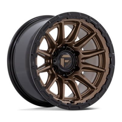 FUEL Piston F866 17X9 5X127 ET-12 Matte Bronze w/ Gloss Black Lip (Qty of 4)