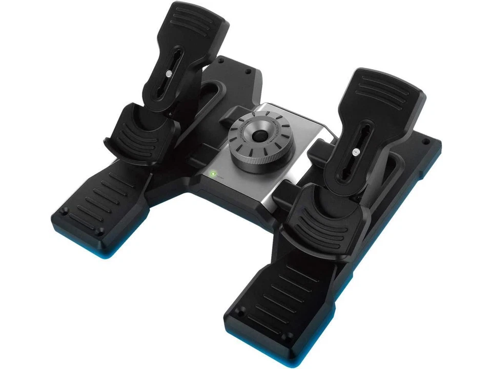 Logitech G Flight Professional Simulation Rudder Pedals With Toe Brake - Image 3 of 4