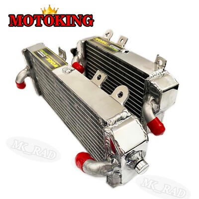 LUXERAD Aluminum Cross-flow Radiator – Fits Kawasaki KX450F 2016-2018 & 2019-2021 – 2-Row – Includes Cap – 1-Year Warranty