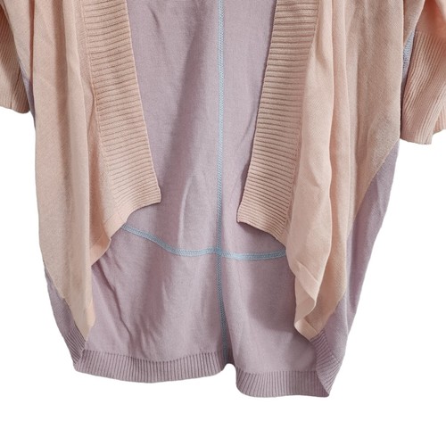 Ted Baker Cardigan 1 XS Purple Pink Open Front Short Sleeve Lightweight Sweater - Picture 4 of 9