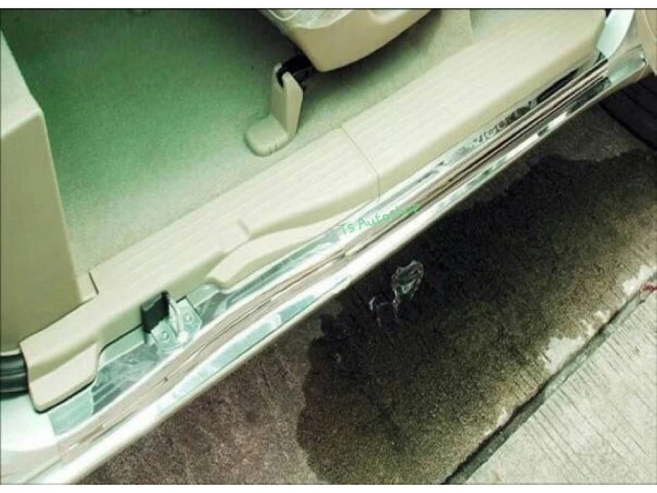 Placa de desgaste de acero inoxidable 2 puertas cabina abierta apta para Toyota Hilux Vigo Champ 2011 13 14 Foto 4 de 4