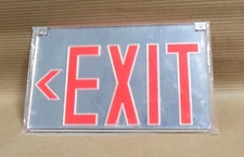 NEW DOUBLE SIDED EXIT SIGN PANEL WITH 2 CLIPS CEILING MOUNT REFLECTIVE 13" x 8"