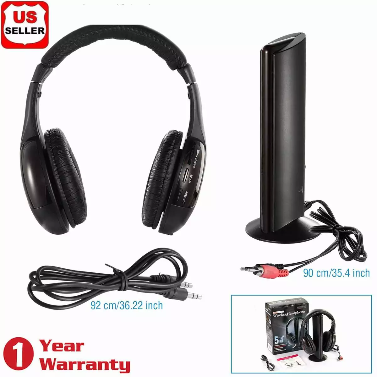 Radio frequency headphones for tv 2025