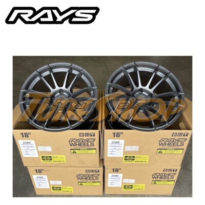 RAYS VOLK GRAMLIGHTS 57XR 18x10.5 5x114 +22 WHEELS RIMS MATTE GRAPHITE