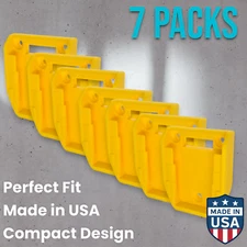 7 Pack DeWALT Battery Mounts 20V/60V  Wall Holders Hangers – Made in USA
