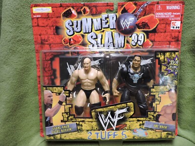 WWF Summer Slam 99 Stone Cold vs The Rock Action Figures | eBay