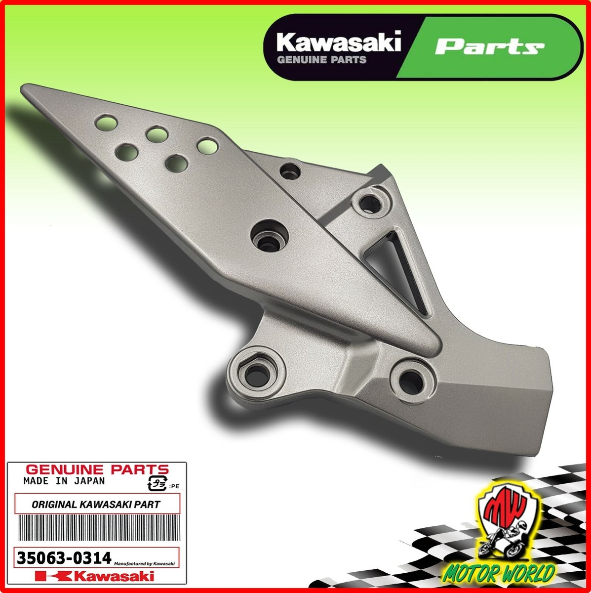 Original Right Front Footpeg Support Kawasaki Z 750 2004 Original Right Front Footpeg Support Kawasaki Z 750 2004