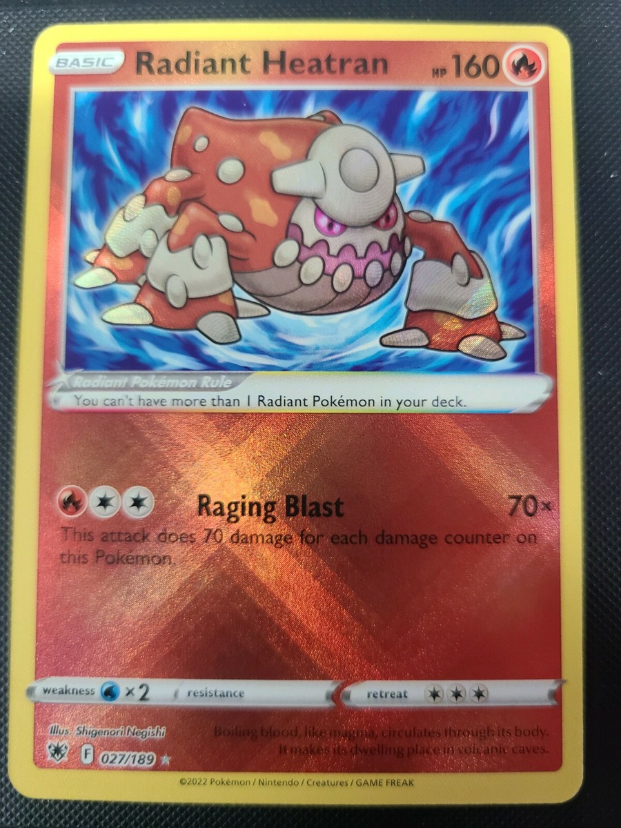 Pokemon Astral Radiance RADIANT HEATRAN Shiny #027/189 | eBay