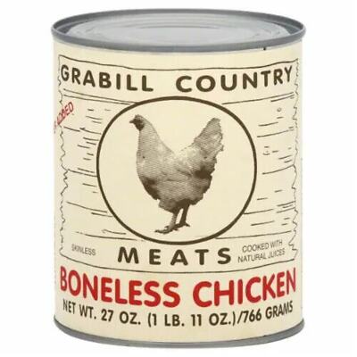 Grabill Country Meat Boneless Chicken Cooked in Natural Juices 27 oz Can
