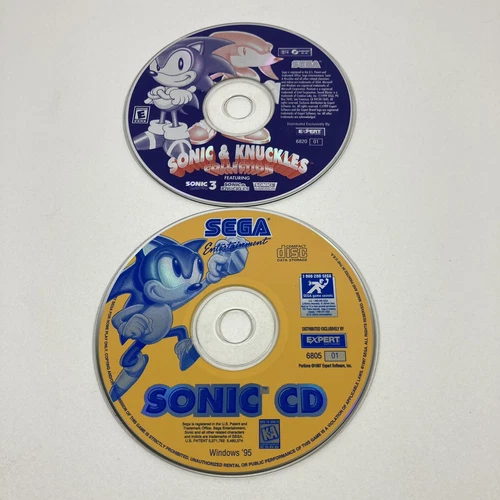 Sega PC Sonic CD & Sonic & Knuckles Collection Discs Only