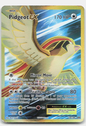 Pidgeot EX 104/108 Ultra Rare Evolutions Pokemon Holo Moderately Played